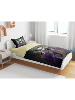 Sarel Joker Baskılı 3D Tek Kişilik Nevresim