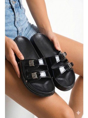 Nmoda Hafif ve Rahat Ortopedik Tabanlı  Çift Bantlı Rahat ve Konforlu Kadın Terlik