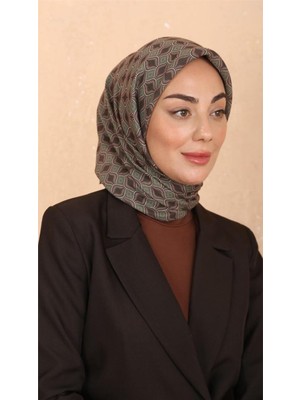 Lo'cella Pamuklu Soft Eşarp 4522-7 Yeşil