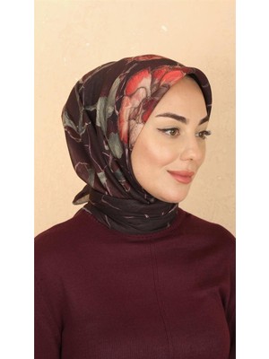 Lo'cella Pamuklu Soft Eşarp 4524-7 Koyu Bordo