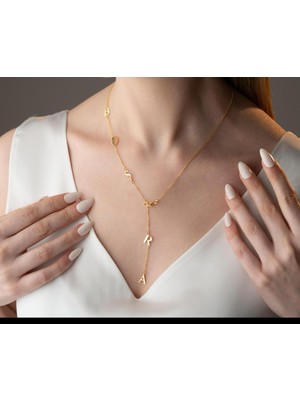 Papatya Silver 925 Ayar Kişiye Özel Y Isim Kolye.y Kolye.rose.gold.rodaj
