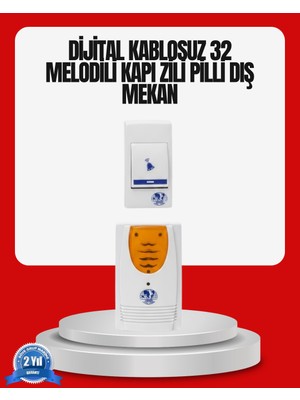 Adat Kolay Kullanımlı Kablosuz Kapı Zili Şık ve Sade Tasarım