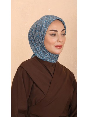 Lo'cella Pamuklu Soft Eşarp 4522-10 Deniz Mavi