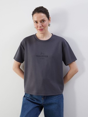 Lc Waikiki Yeni Sezon Bisiklet Yaka Kadın Tişört