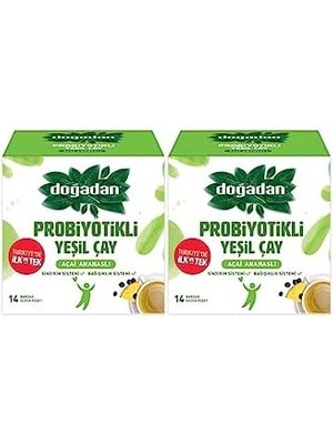 Doğadan Probiyotikli Yeşil Çay Açai Ananas 14LÜ X2