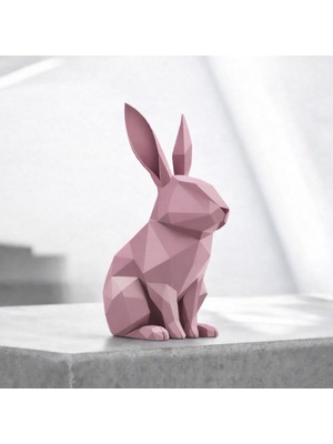 Minimalist Dekoratif Tavşan Figürü (3d Yüksek Kalite)