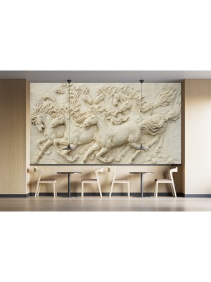 Rölyef Atlar Poster Duvar Kağıdı