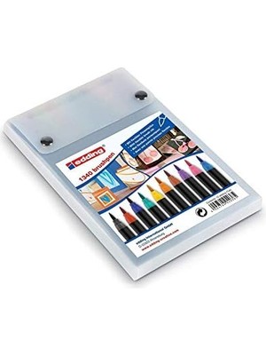 1340 Fırça Uçlu Keçeli Kalem - 10'lu Set - Renkli, Parlak, Narin Renkler - Esnek Fırça Ucu