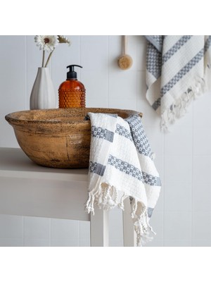 2'li Havlu Seti, Plaj Havlusu, Hamam, Çocuk Peştamal, (100X47-PEŞKIR), (100X180-PEŞTAMAL) (Gri)