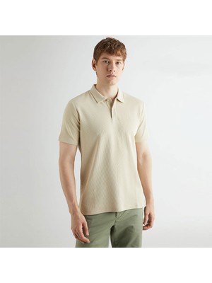 Gant Erkek Bej Regular Fit Dokulu Polo