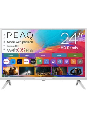 Peaq 24P7000W 24 Inç 60 Ekran Dahili Uydu Alıcılı Webos Hd LED Tv Beyaz