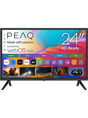 Peaq 24P7000B 24 Inç 60 Ekran Dahili Uydu Alıcılı Webos Hd LED Tv Siyah