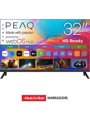 Peaq 32D7000 32 Inç 80 Ekran Dahili Uydu Alıcılı Webos Hd LED Tv