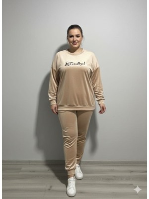 Miss Mavera Büyük Beden Kafide Pijama Takımı