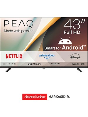 Peaq 43A7000 43'' 108 Ekran Uydu Alıcılı Full HD Android LED TV