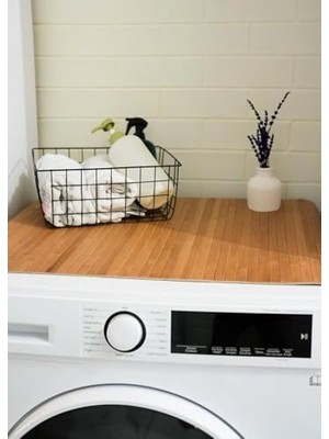 Lüks Bambu Kaymaz Banyo Paspası Su Geçirmez Çok Amaçlı Şık ve Dayanıklı Mat 65X45 cm