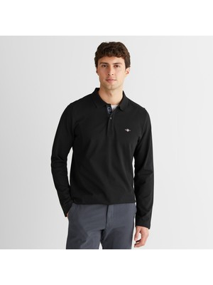 Gant Erkek Siyah Regular Fit Polo Yaka Polo