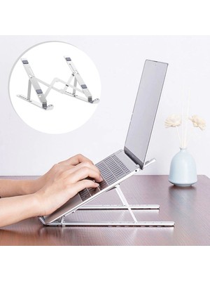 Die Grup Ayarlanabilir Dizüstü Destek Tabanı Tamamen Katlanabilir Taşınabilir Laptop Yükseltici (4887)
