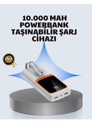 Die Grup Kompakt 10000 Mah Powerbank – Dijital Göstergeli, Type-C ve Lightning Uyumlu TDRS-DIOEGRP34