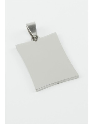 Die Grup Dikdörtgen Isim Yazılabilir Çelik Kolye Ucu 2*3 cm DIE-GRPBJT34