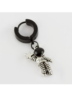 Die Grup Astronot Figürlü Çelik Erkek Küpe 1 Adet DIE-GRPBJT34