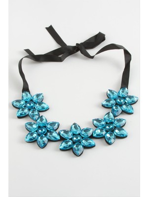 Die Grup Çiçek Taşlı Yaka Kolye DIE-GRPBJT34