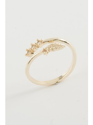 Die Grup Yaprak Zirkon Taşlı Yüzük DIE-GRPBJT34