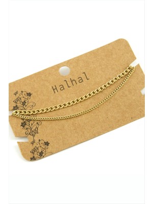 Die Grup Çift Zincirli Lüks Çelik Halhal DIE-GRPBJT34