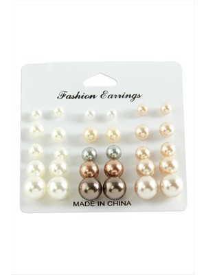 Die Grup Kartlı Inci Küpe 30 Adet DIE-GRPBJT34