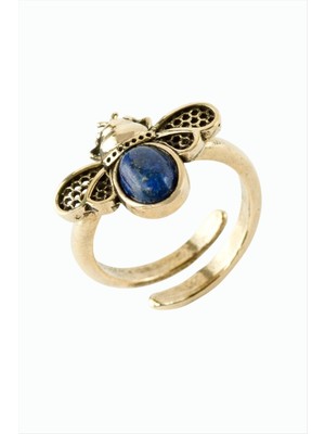 Die Grup Uğur Böceği Doğaltaşlı Otantik Yüzük DIE-GRPBJT34