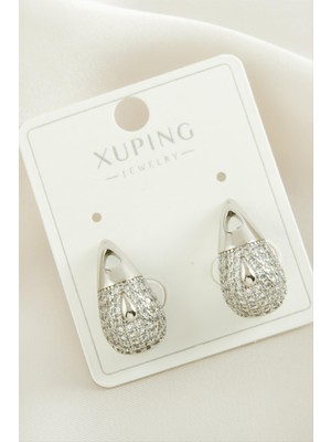 Die Grup Xuping Su Damlası Zirkon Taşlı Lüks Çelik Küpe DIE-GRPBJT34