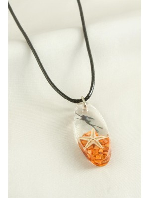 Die Grup Deniz Yıldızı Elips Epoksi Kolye DIE-GRPBJT34