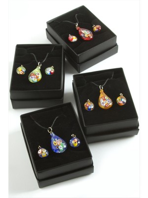 Die Grup Cam Sanatı Murano Kutulu Set Kolye DIE-GRPBJT34