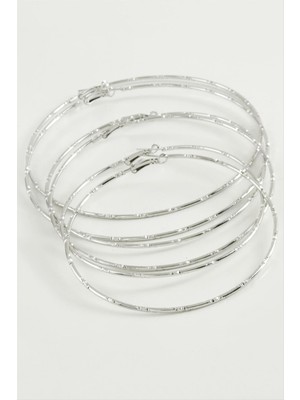 Die Grup Noktalı Metal Halka Küpe 6 Adet DIE-GRPBJT34