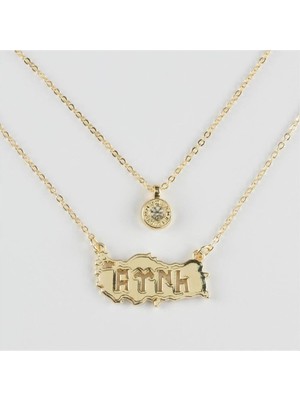 Die Grup Türk Yazılı Ikili Kolye DIE-GRPBJT34