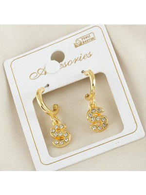 Die Grup Harfli Yeni Sezon Metal Taşlı Küpe DIE-GRPBJT34