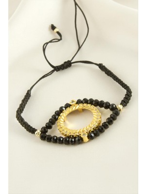 Die Grup Çeyrek Altın Koyulabilir Kristal Taşlı Bileklik DIE-GRPBJT34