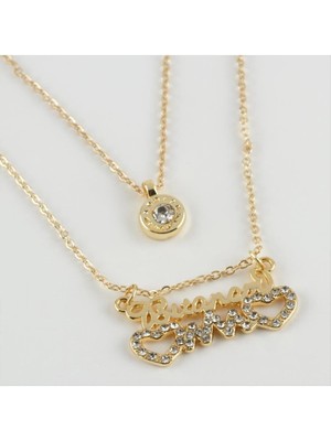 Die Grup Bitanem Yazılı Ritim Figürlü Yeni Sezon Ikili Kolye DIE-GRPBJT34