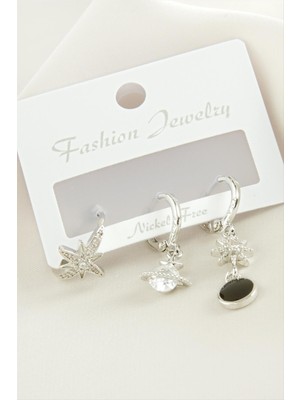 Die Grup 3 Adet Yıldız Zirkon Taşlı Küpe DIE-GRPBJT34