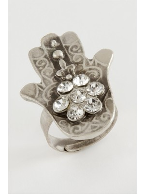 Die Grup Ftma Ana Eli Osmanlı Işlemeli Taşlı Metal Yüzük DIE-GRPBJT34