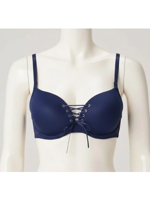 Biçomi Bicomi Balenli Destekli Dolgulu Askıları Çıkabilen Yaka Detaylı T-Shirt Sütyeni