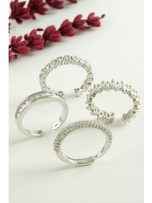 Die Grup Karışık Lüks Baget Zirkon Taşlı Yüzük DIE-GRPBJT34