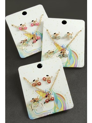 Die Grup Bisiklet Mineli Set Kolye DIE-GRPBJT34