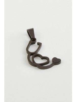 Die Grup Steteskop Kalp Çelik Kolye Ucu 2 cm DIE-GRPBJT34