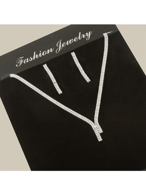 Die Grup Tamtur Baget Taşlı Lüks Set Kolye 4 mm DIE-GRPBJT34