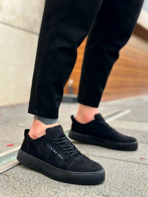 Baybonza BA0104 Bağcıklı Siyah Süet Spor Klasik Erkek Ayakkabı