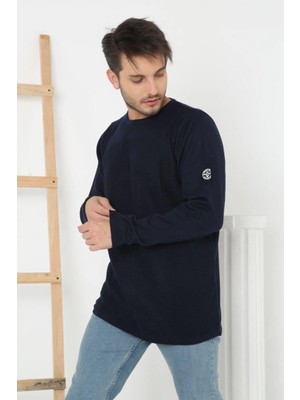 Beta Moda Hub Biskilet Yaka Kolu Armalı - Lacivert