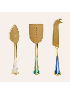 Zsa Zsa Zsu Tanda Çelik Servis Seti 20X5X1 cm Altın - Renkli