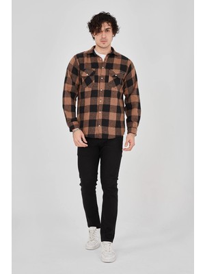 Beta Moda Hub Oduncu Gömlek - Kahverengi