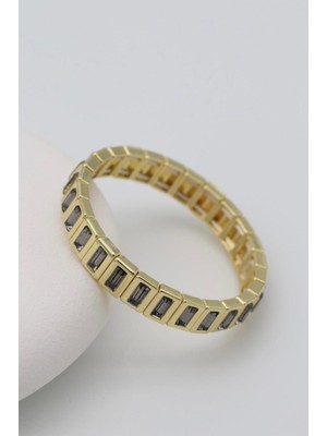 Çelik Lastik Bileklik Antrasit 14K